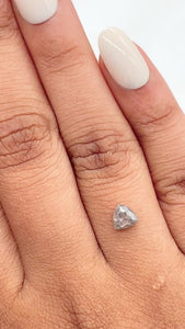 0.61ct | Salt & Pepper Triangular Shape Rose Cut Diamond - Modern Rustic Diamond