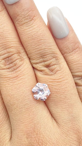 2.04ct |  Hexagon Shape  Morganite - Modern Rustic Diamond