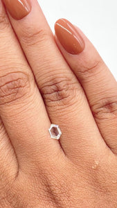 0.40ct | F/VS1 Hexagon Shape Step Cut Diamond - Modern Rustic Diamond