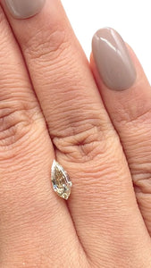 0.84ct | Fancy Light Brownish Yellow VS2 Pear Shape Lattice Cut Diamond (GIA) - Modern Rustic Diamond