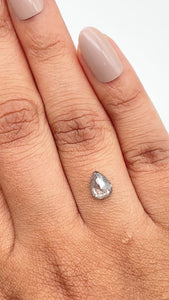0.91ct | Rustic Pear Shape Rose Cut Diamond - Modern Rustic Diamond