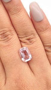 2.97ct |  Cushion Shape Step Cut Morganite - Modern Rustic Diamond