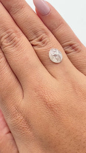 1.90ct | Salt & Pepper Oval Shape Rose Cut Diamond - Modern Rustic Diamond