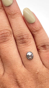 0.85ct | Salt & Pepper Cushion Shape Rose Cut Diamond - Modern Rustic Diamond