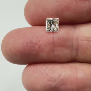 0.90ct | E/I1 Princess Shape Brilliant Cut Diamond (GIA) - Modern Rustic Diamond