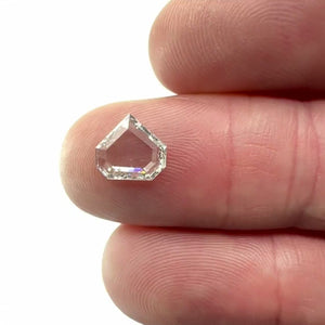 0.73ct | E-F/VVS Shield Shape Rose Cut Diamond - Modern Rustic Diamond