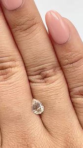 0.71ct | S-T/VS1 Pear Shape Step Cut Diamond (GIA) - Modern Rustic Diamond
