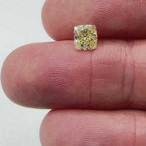 1.05ct | Yellow VS-SI Cushion Shape Brilliant Cut Diamond - Modern Rustic Diamond