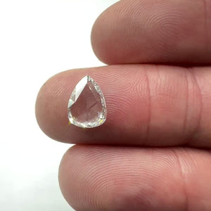 1.40ct | D/VS2 Pear Shape Rose Cut Diamond (GIA) - Modern Rustic Diamond