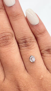 0.60ct | Salt & Pepper Hexagon Shape Step Cut Diamond - Modern Rustic Diamond
