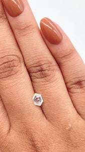 0.58ct | E/I1 Hexagon Shape Step Cut Diamond - Modern Rustic Diamond