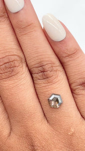 0.90ct | Rustic Hexagon Shape Rose Cut Diamond - Modern Rustic Diamond