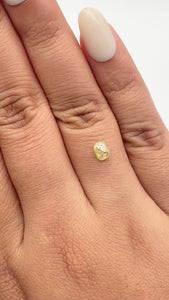 0.46ct | Rustic Yellow  Cushion Shape Rose Cut Diamond - Modern Rustic Diamond