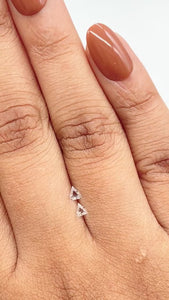 0.13cttw | E-F SI Shield Shape Step Cut Diamond Matched Pair - Modern Rustic Diamond