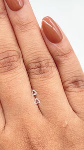 0.15cttw | G-H VS Shield Shape Step Cut Diamond Matched Pair - Modern Rustic Diamond