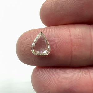1.26ct | Champagne VS Pear Shape Rose Cut Diamond - Modern Rustic Diamond