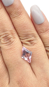 2.41ct |  Lozenge Shape Step Cut Morganite - Modern Rustic Diamond