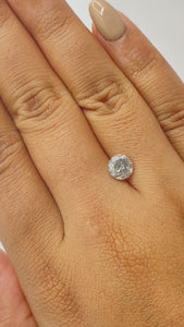 1.41ct | Salt & Pepper Round Shape Brilliant Cut Diamond - Modern Rustic Diamond