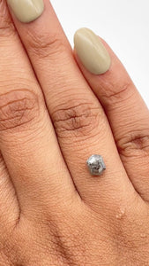 0.86ct | Salt & Pepper Hexagon Shape Step Cut Diamond - Modern Rustic Diamond