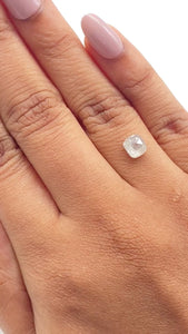 1.19ct | Salt & Pepper Cushion Shape Rose Cut Diamond - Modern Rustic Diamond