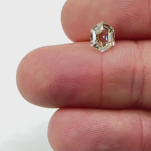 1.11ct | J-K/SI Hexagon Shape Step Cut Diamond - Modern Rustic Diamond