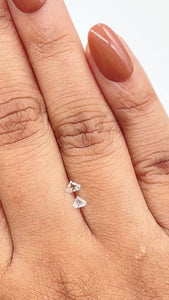 0.16cttw | E-F VS Shield Shape Step Cut Diamond Matched Pair - Modern Rustic Diamond