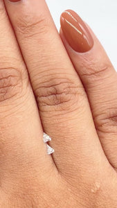 0.10cttw | E-F VVS Shield Shape Step Cut Diamond Matched Pair - Modern Rustic Diamond