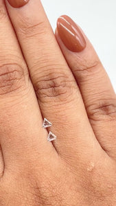 0.21cttw | F-G VS Shield Shape Step Cut Diamond Matched Pair - Modern Rustic Diamond