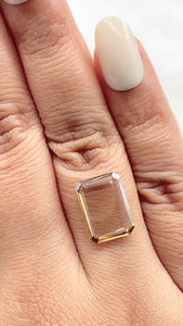 3.57ct | Champagne SI1 Emerald Shape Step Cut Diamond (GIA) - Modern Rustic Diamond