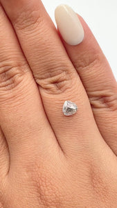 0.70ct | Salt & Pepper Pear Shape Rose Cut Diamond - Modern Rustic Diamond