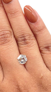 1.65ct | M/SI1 Hexagon Shape Step Cut Diamond (GIA) - Modern Rustic Diamond