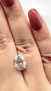 4.08ct | W-X/VS2 Cushion Shape Old Mine Cut Diamond (GIA) - Modern Rustic Diamond
