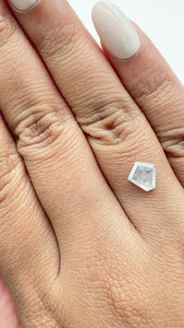 1.20ct | Salt & Pepper Shield Shape Rose Cut Diamond - Modern Rustic Diamond