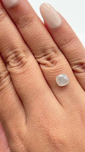 1.35ct | Salt & Pepper Cushion Shape Rose Cut Diamond - Modern Rustic Diamond