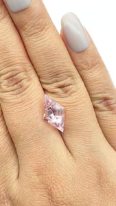 3.26ct |  Lozenge Shape Step Cut Morganite - Modern Rustic Diamond