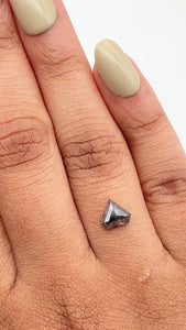 0.77ct | Salt & Pepper Shield Shape Step Cut Diamond - Modern Rustic Diamond