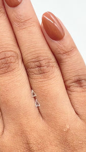 0.14cttw | H-I VS Shield Shape Step Cut Diamond Matched Pair - Modern Rustic Diamond