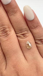 0.91ct | Rustic  Pear Shape Rose Cut Diamond - Modern Rustic Diamond