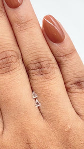 0.14cttw | F-G VS-SI Shield Shape Step Cut Diamond Matched Pair - Modern Rustic Diamond