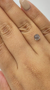1.09ct | Salt & Pepper Cushion Shape Rose Cut Diamond - Modern Rustic Diamond
