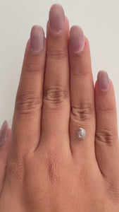 0.79ct | Salt & Pepper Oval Shape Rose Cut Diamond - Modern Rustic Diamond