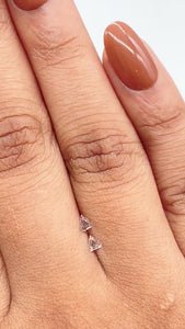 0.19cttw | G-H VS Shield Shape Step Cut Diamond Matched Pair - Modern Rustic Diamond