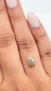 1.16ct | Salt & Pepper Cushion Shape Rose Cut Diamond - Modern Rustic Diamond