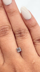0.61ct | Salt & Pepper Lozenge Shape Step Cut Diamond - Modern Rustic Diamond