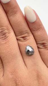 1.96ct | Rustic Pear Shape Rose Cut Diamond - Modern Rustic Diamond