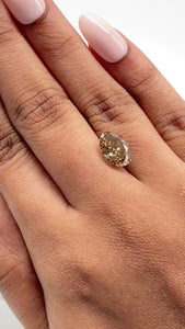 3.13ct | Champagne SI1 Oval Shape Brilliant Cut Diamond (GIA) - Modern Rustic Diamond