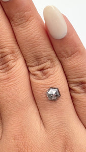 0.93ct | Rustic Hexagon Shape Rose Cut Diamond - Modern Rustic Diamond