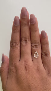 1.29ct | Champagne VS Pear Shape Rose Cut Diamond - Modern Rustic Diamond