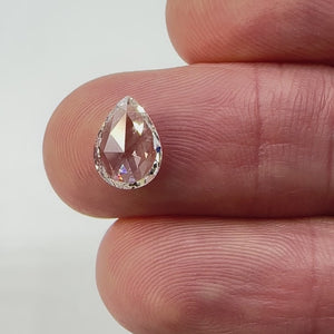 1.01ct | F/SI1 Pear Shape Rose Cut Diamond (GIA) - Modern Rustic Diamond