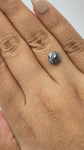 1.66ct | Salt & Pepper Round Shape Rose Cut Diamond - Modern Rustic Diamond